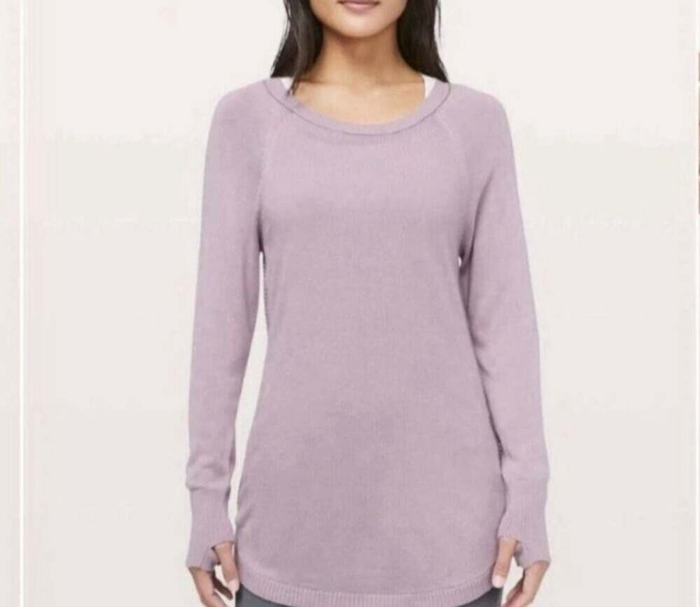 Lululemon Modal Silk Blend Long Sleeve Thumbhole Sweater Size 4